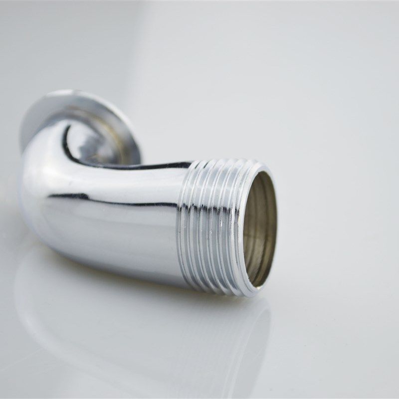 冲洗阀配件冲洗阀弯头入墙式全铜蹲便器大便延时冲水阀进水直接头