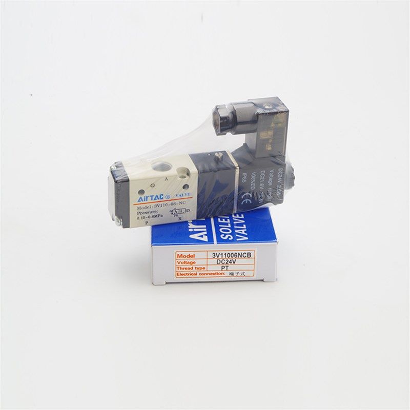 3V110-06-08NOA/NCA电磁阀二位五通单电控阀换向气阀 DC24V