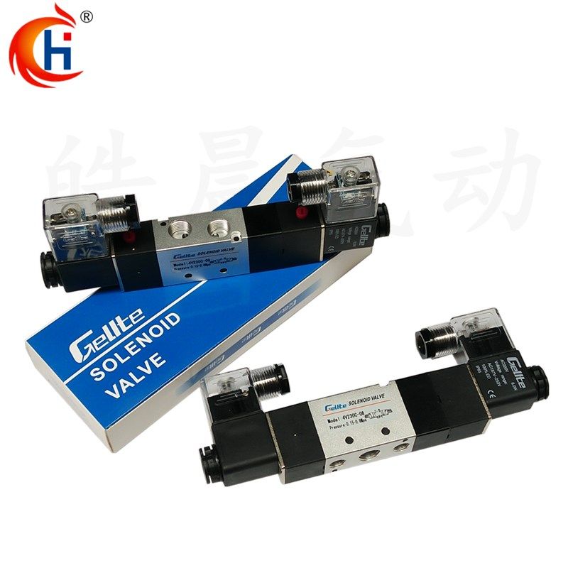 三位五通双电磁阀4V230C-08 4V330C-10 4V430C-15 4V230E-08厂销