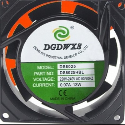 全新DGDWXS DS8025HBL/HSL 220V 0.07A 13W 8025机柜轴流散热风扇