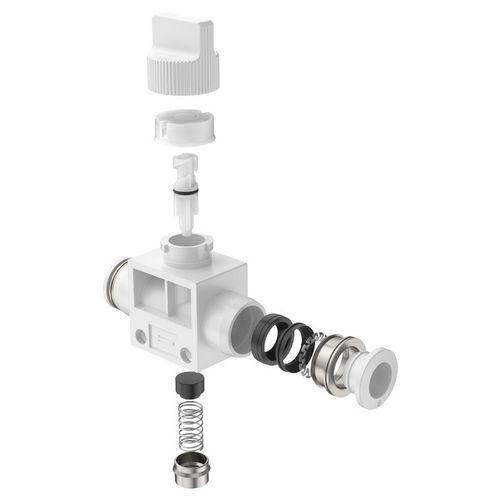 气动手动开关手阀HVFF-04-06-08-10-12MM气管快速接头直通管道阀