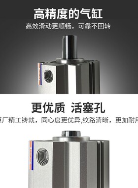 气动薄型气缸SDA16*5-10/15*20*25*30*35*40*45*50-S小型气缸方缸