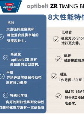 德国optibeltZR同步带670H680 700 720 730 750 770 800 810H进口