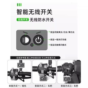 摩托车LED射灯电动车铺路灯远近光爆闪切线透镜辅助灯GT20MAX