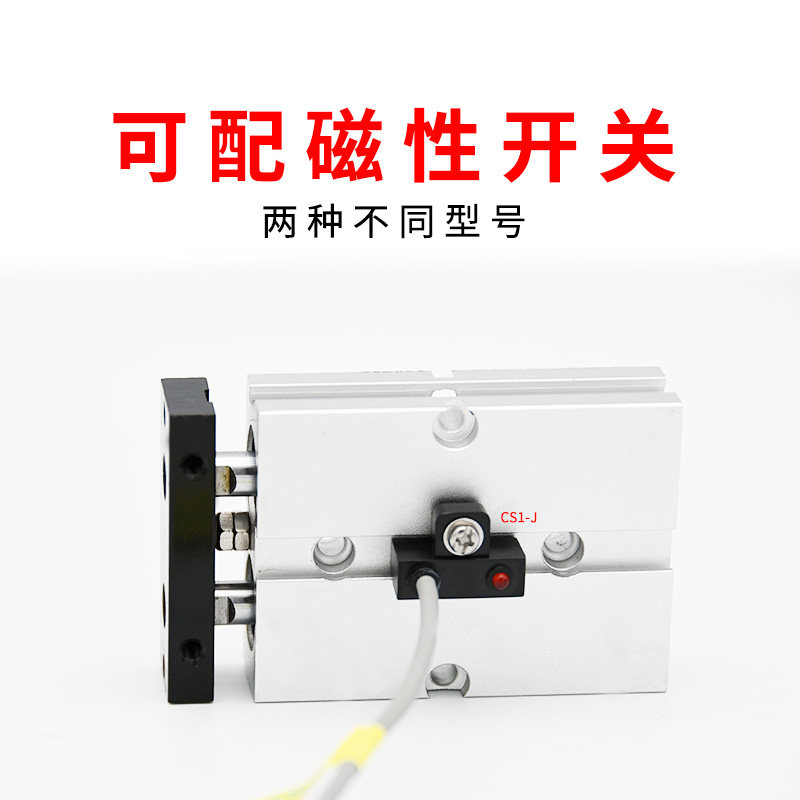 双杆TN气缸小型气动大推力双轴10/16/20X10X15X20X25X30X50X100-S