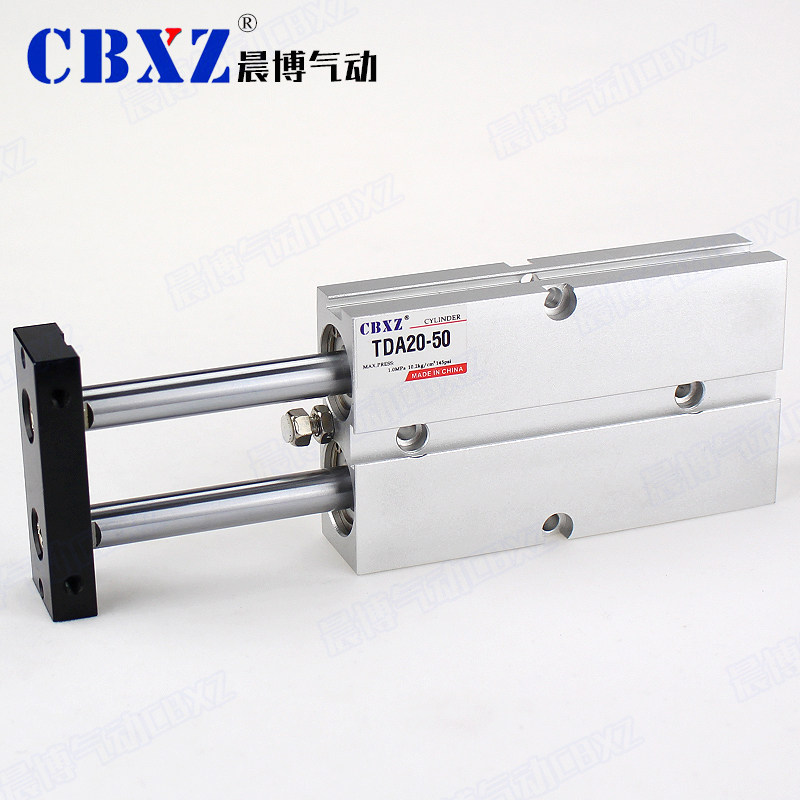 双轴双杆气缸小型气动双倍大推力薄型不旋转TDA/TN长行程16/20/25