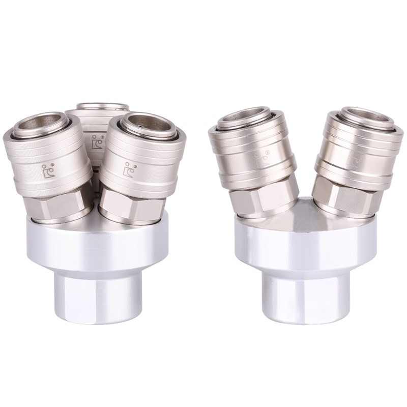 INCO气动空压机气泵C式自锁快速接头SF2A圆二通 SF3A圆三通二插