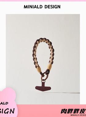 MDESIGN 创意尼龙编织短款防丢绳手腕手机挂绳便携手提挂绳可拆卸