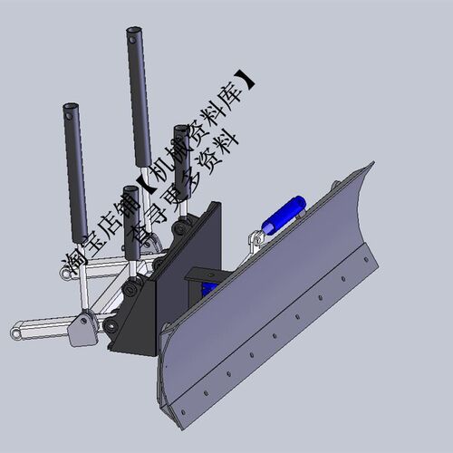 滑移六向雪犁 铲车铲斗sw三维图纸档设计3D模型【A9】