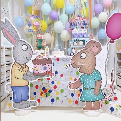 波西和皮普KgT板儿童生日场景布置装饰男女孩周岁派对氛围装扮礼