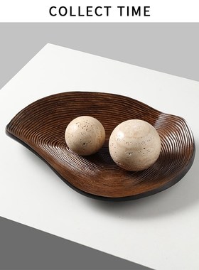 简约现代轻奢果盘摆件客厅t样板房软装饰品创意客厅Y新中式桌面摆