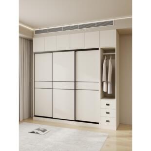 广东铝合金推拉平移门衣柜全屋定制小户型卧室家用成品组装挂衣柜