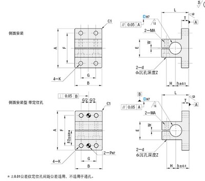 底座用支架 侧面安装型CLTB CLTM CLTBM CLTAM CLTS CLPK CLPM