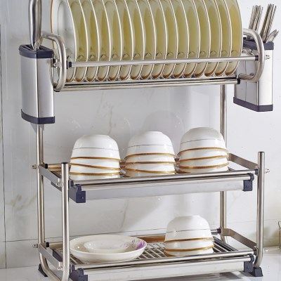 厨房碗碟架沥水架壁挂式挂墙放碗架家用收纳盒3层储物架304不锈钢,厨房/烹饪用具,厨房墙壁置物架/厨房墙壁挂架,淘宝优惠券,粉丝福利购,淘宝优惠卷