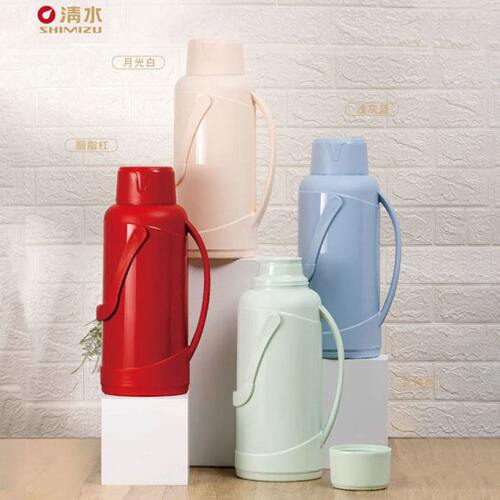 清水家用热水瓶玻璃内胆大容量茶瓶学生宿舍保温瓶水壶塑料外壳壶