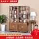 红木家具鸡翅木博古架中式 实木素面简约多宝阁储物柜陈列柜玄关柜