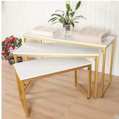 商场服装 店流水台展示台 中岛桌展示架高低小桌子包包展示桌服装