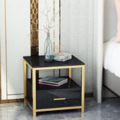 北欧轻奢床头柜酒店宾馆床边收纳柜带抽屉卧室简约现代储物小柜子