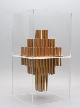 现代新中式创意亚克力几何客厅玄关样板房间售楼处软装饰品摆件