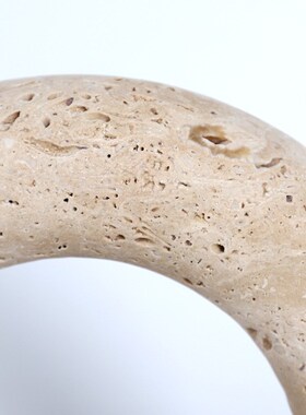 现代简约大理石拱门三件套几何桌面摆H件样板房书房办公室软装饰