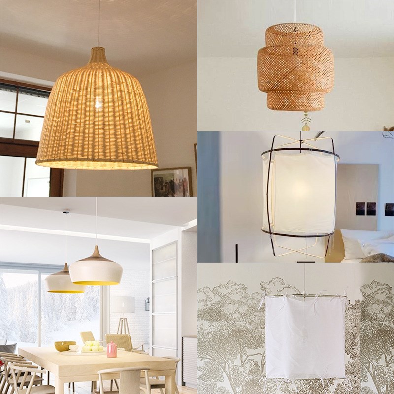 新中式家用竹编灯全屋现代简约三室两厅套餐组P合民宿茶室客厅吊