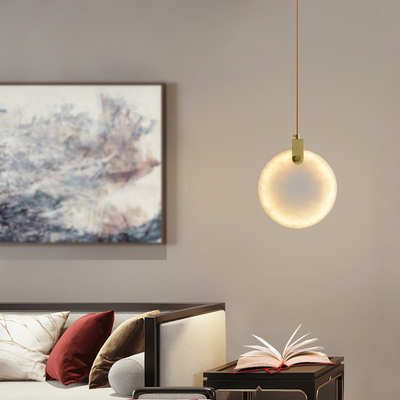 全铜云石吊灯新中式楼梯灯客厅卧室F背景墙酒店前台橱窗床头吊线