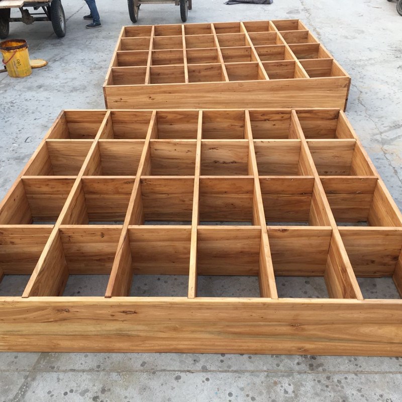 老榆木书架客厅满墙书柜原y木置物架实木格子架落地整墙书架