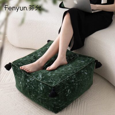 芬允【法式】客厅坐墩蒲团卧室地上踏脚坐凳懒人沙发榻榻米坐垫