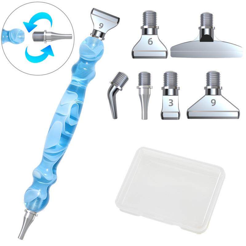 钻石画工具 新款螺纹点钻笔DIY方钻圆钻5D金属笔头贴钻组合套装,居家布艺,钻石绣,淘宝优惠券,粉丝福利购,淘宝优惠卷