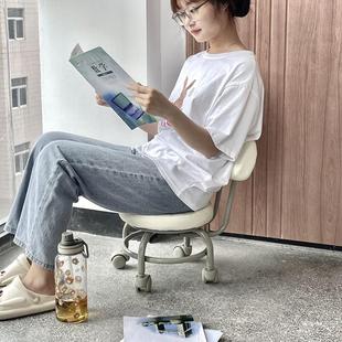 W6看书沙发椅客厅单人懒人沙发宿舍滑轮矮凳阳台榻榻米儿童阅读椅