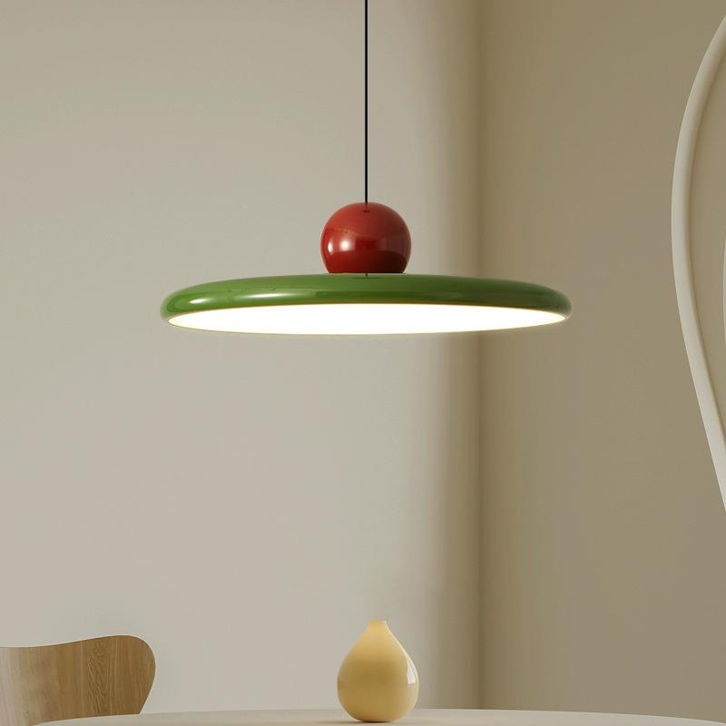 北欧设计师餐厅吧台现代奶油风卧室床头餐桌饭厅复古书房飞碟吊灯