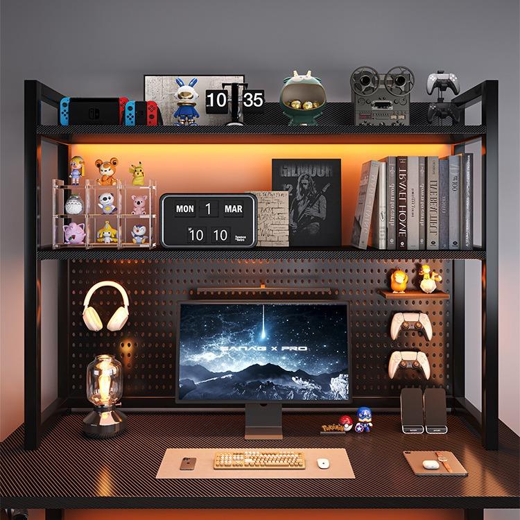 办公室桌面多层整理架小架子简易书架小型铁艺置物架书桌上收纳架