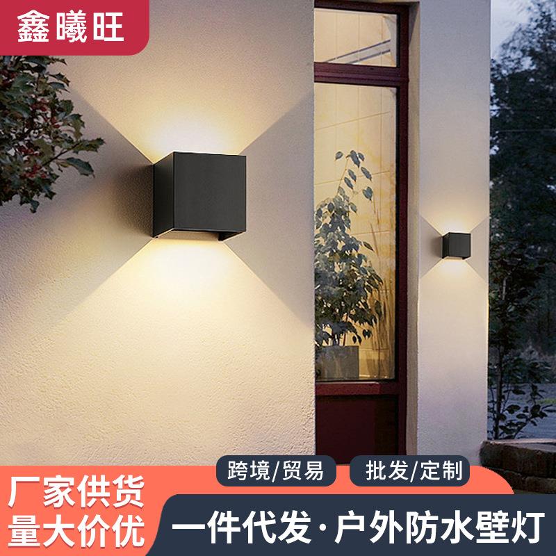 户外壁灯防水北欧led外墙壁灯阳台别墅庭院灯上下照发光床头壁灯