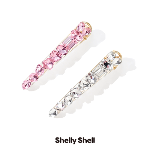 Shelly Shell棒棒糖发夹 小众设计百搭 白+粉