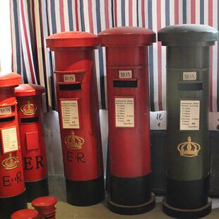 室外立式中国邮政信件铁皮影大筒摄邮具报SDMC152刊摆设酒吧信道