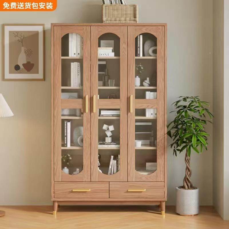 白蜡木实木书柜书架收纳柜带门玻璃柜308#用子简易橱抽书家带屉储,五金/工具,五金工具箱/五金收纳箱,淘宝优惠券,粉丝福利购,淘宝优惠卷