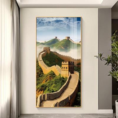 里长万城玄JJ887020关画进门挂客厅过道走尽头画现代简约大气竖版