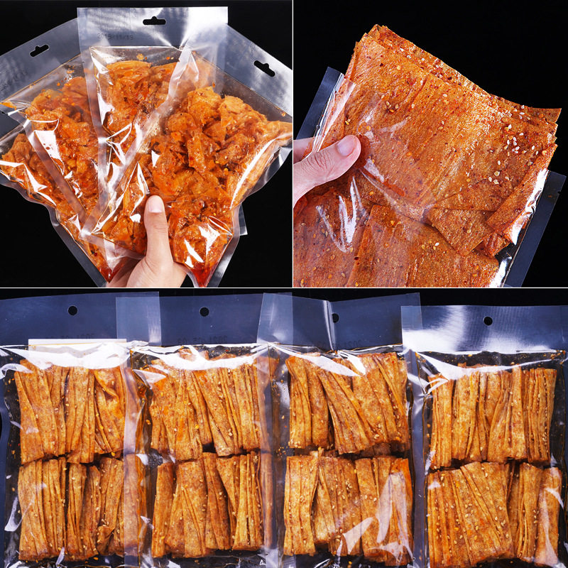 湖南平江大辣片手工豆皮香辣豆卷125g香辣平江特产豆腐干辣条批发