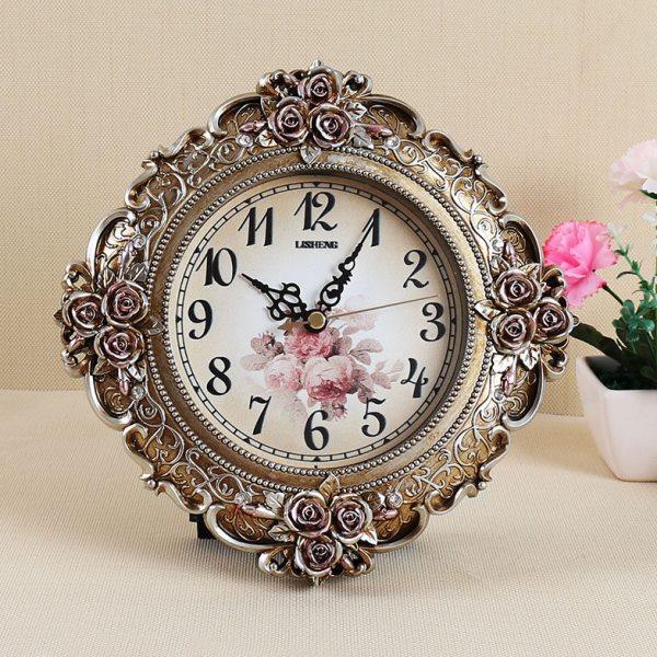 欧式田园新款挂钟座钟两用表 创意墙壁挂件桌面摆件 客厅静音钟表,家居饰品,挂钟,淘宝优惠券,粉丝福利购,淘宝优惠卷