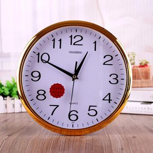 常胜9..10.12.14英寸915卧室客厅办公静音时钟挂钟简约石英钟挂表