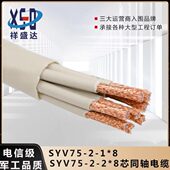 SYV75 8芯2兆线2M双层屏蔽8芯同轴电缆基站用DDF线通信电缆