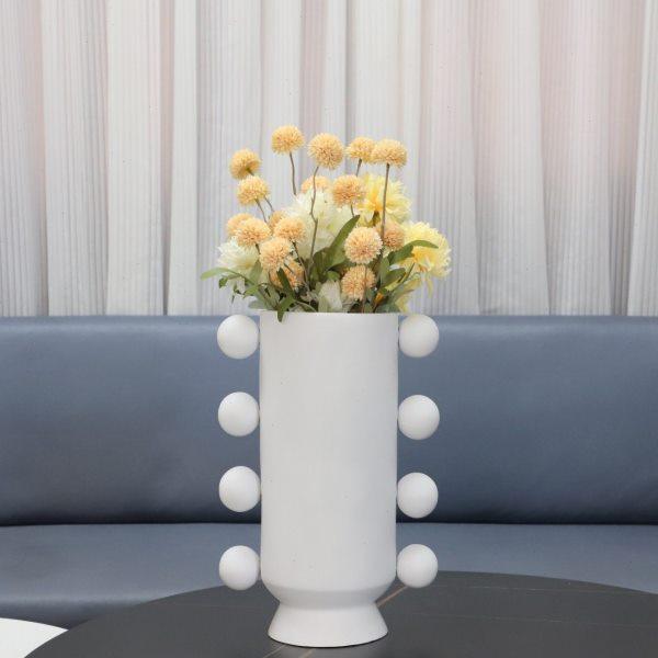 欧式轻奢白色圆球树脂花器摆件客厅卧室玄关茶几电视柜家居装饰品,家居饰品,花瓶,淘宝优惠券,粉丝福利购,淘宝优惠卷