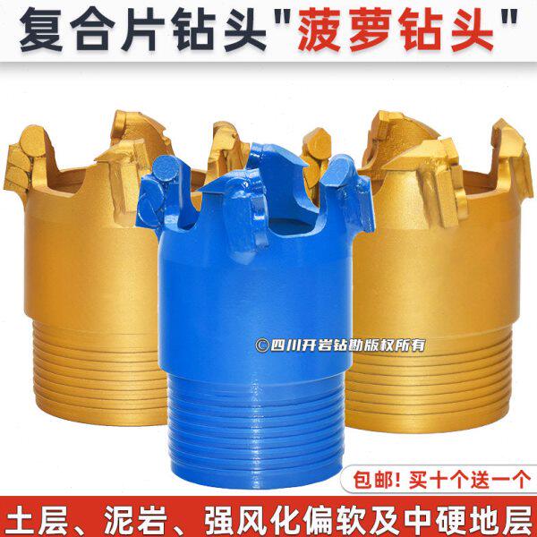 菠萝复合片钻头 泥岩红砂岩快速钻进 小片 切片 三角片 热销 包邮