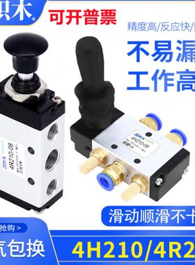 气动气缸开关手板阀3R/4R210一08 3H/4H210/310-08手动换向机械阀