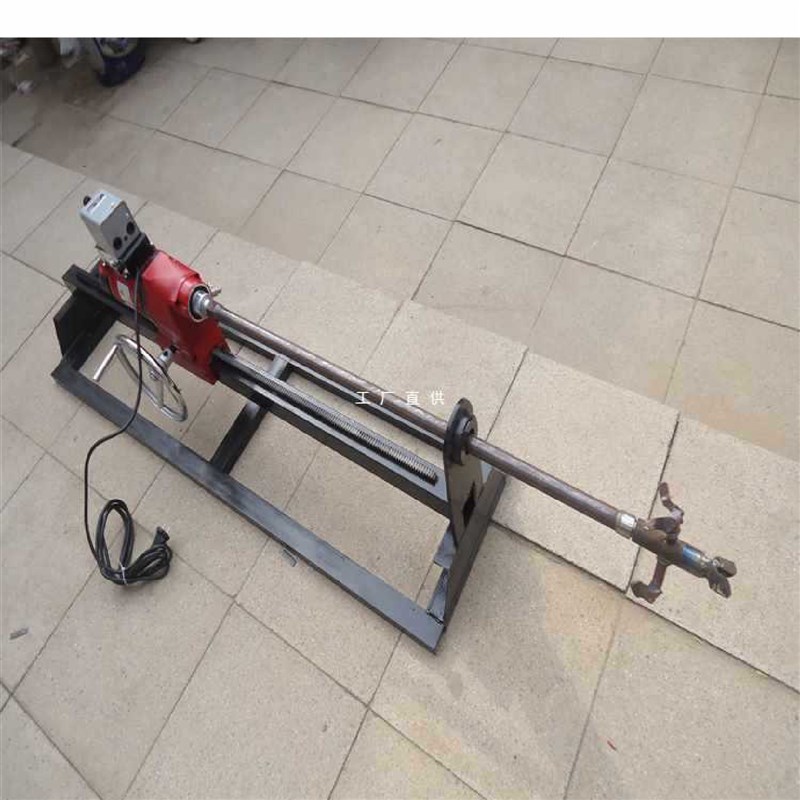 6E3X手推滚轮支架铺管机过路水钻顶管机加厚O钻杆非开挖穿越打眼