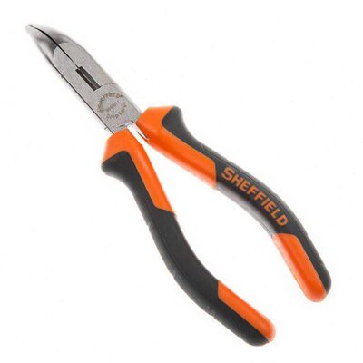 钢盾S045011-S045012双色柄弯嘴钳6寸8寸工业级