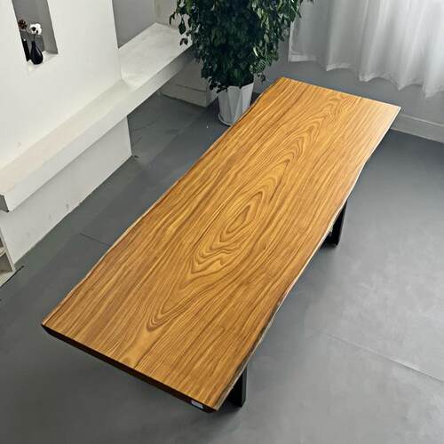 柚木大板茶桌椅组合红木老板办公桌茶板实木巴西花梨木餐桌茶桌台