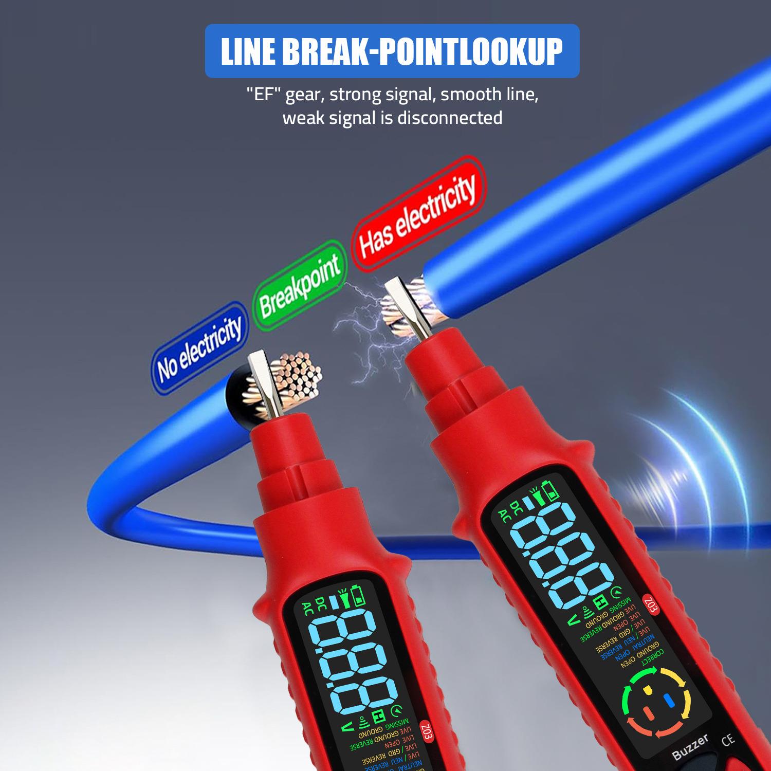 袖珍智能测电笔二合一插座电路分析仪电源极性检测路通断电测试笔