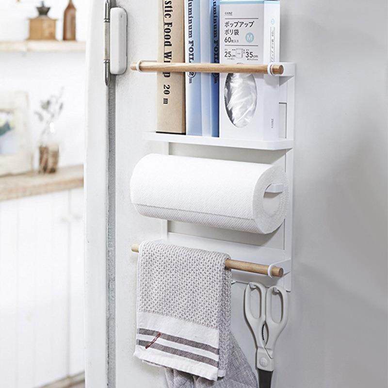 创意冰箱架磁性冰箱置物架保鲜膜厨房收纳挂架免打孔磁吸,收纳整理,书桌收纳置物架,淘宝优惠券,粉丝福利购,淘宝优惠卷