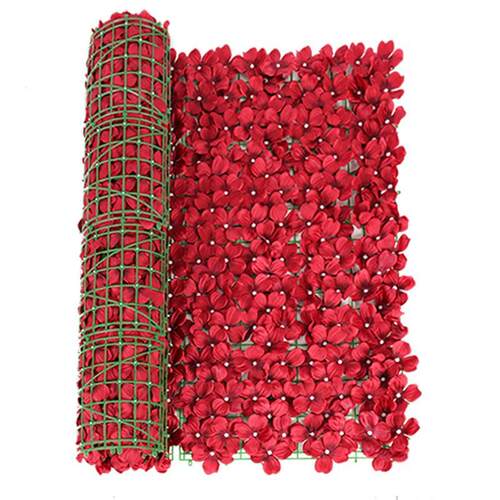 仿真篱笆人造围栏绣球花排围挡花朵栅栏网仿真植物樱花护栏装饰花